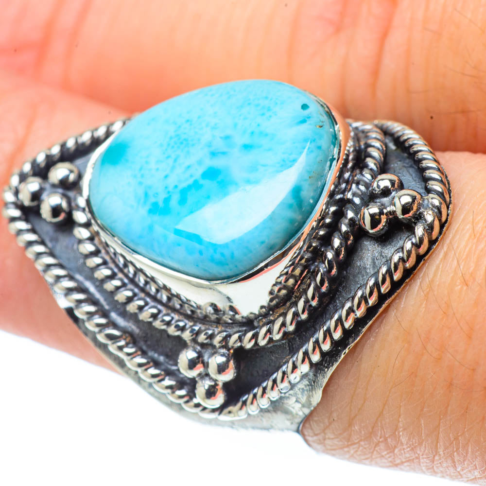 Larimar Rings handcrafted by Ana Silver Co - RING31834