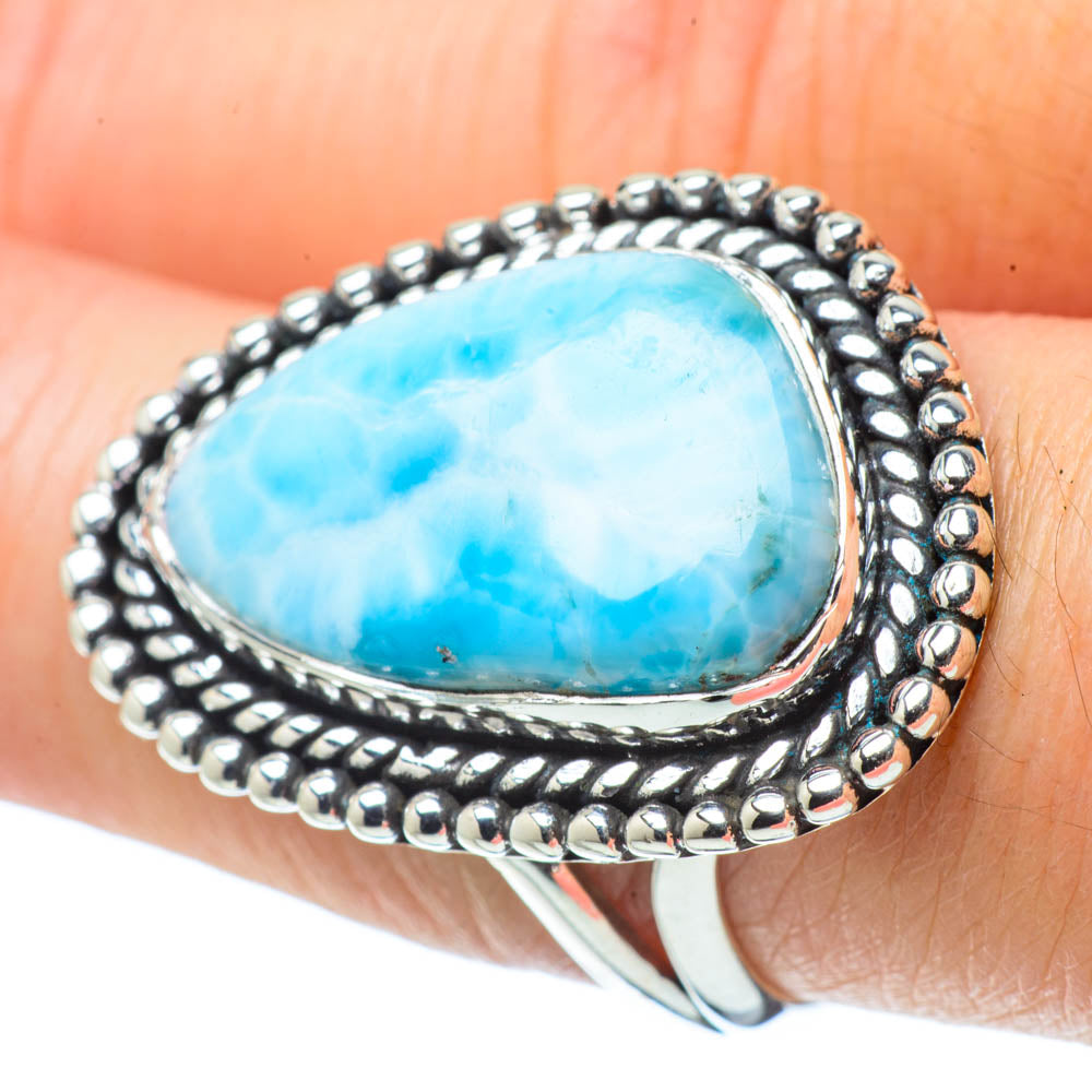 Larimar Rings handcrafted by Ana Silver Co - RING31921