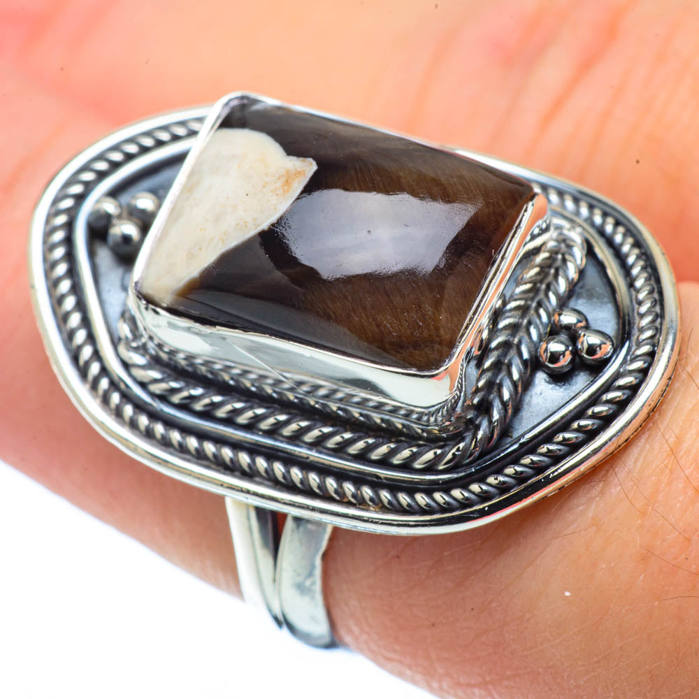 Peanut Wood Jasper Rings handcrafted by Ana Silver Co - RING31988