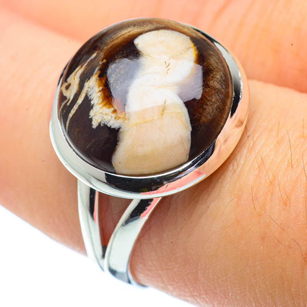 Peanut Wood Jasper Rings handcrafted by Ana Silver Co - RING32016