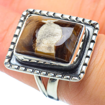 Peanut Wood Jasper Rings handcrafted by Ana Silver Co - RING32043