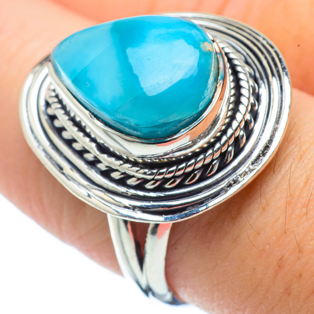 Larimar Rings handcrafted by Ana Silver Co - RING32063