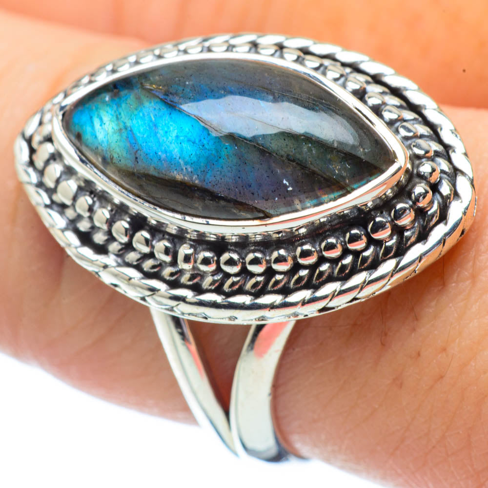 Labradorite Rings handcrafted by Ana Silver Co - RING32085