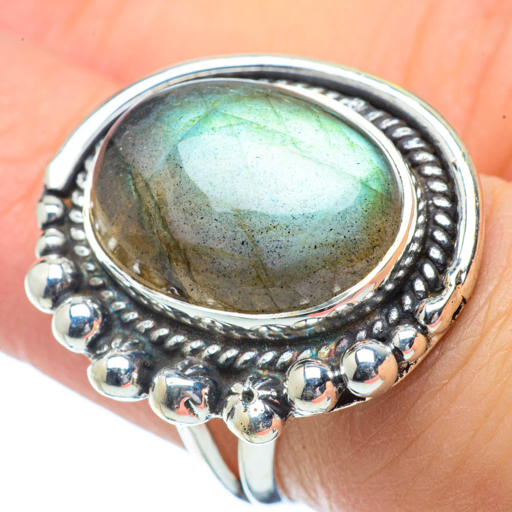 Labradorite Rings handcrafted by Ana Silver Co - RING32086