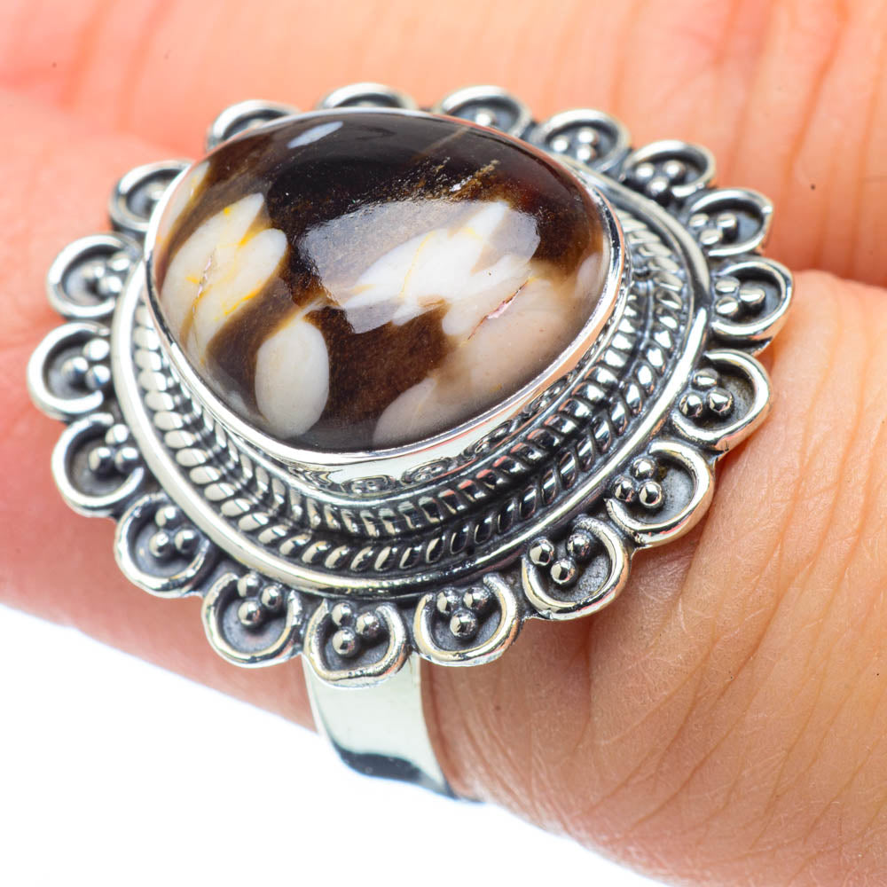 Peanut Wood Jasper Rings handcrafted by Ana Silver Co - RING32109