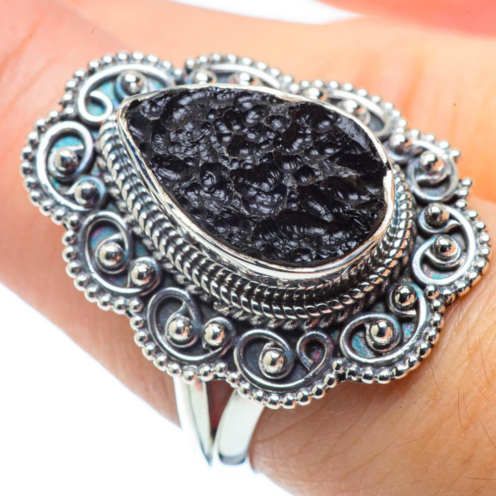 Tektite Rings handcrafted by Ana Silver Co - RING32115