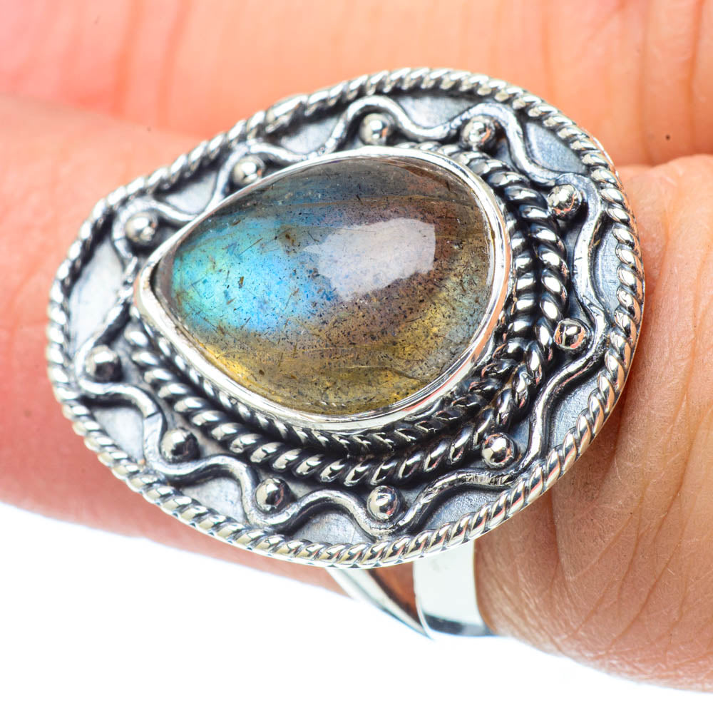 Labradorite Rings handcrafted by Ana Silver Co - RING32241