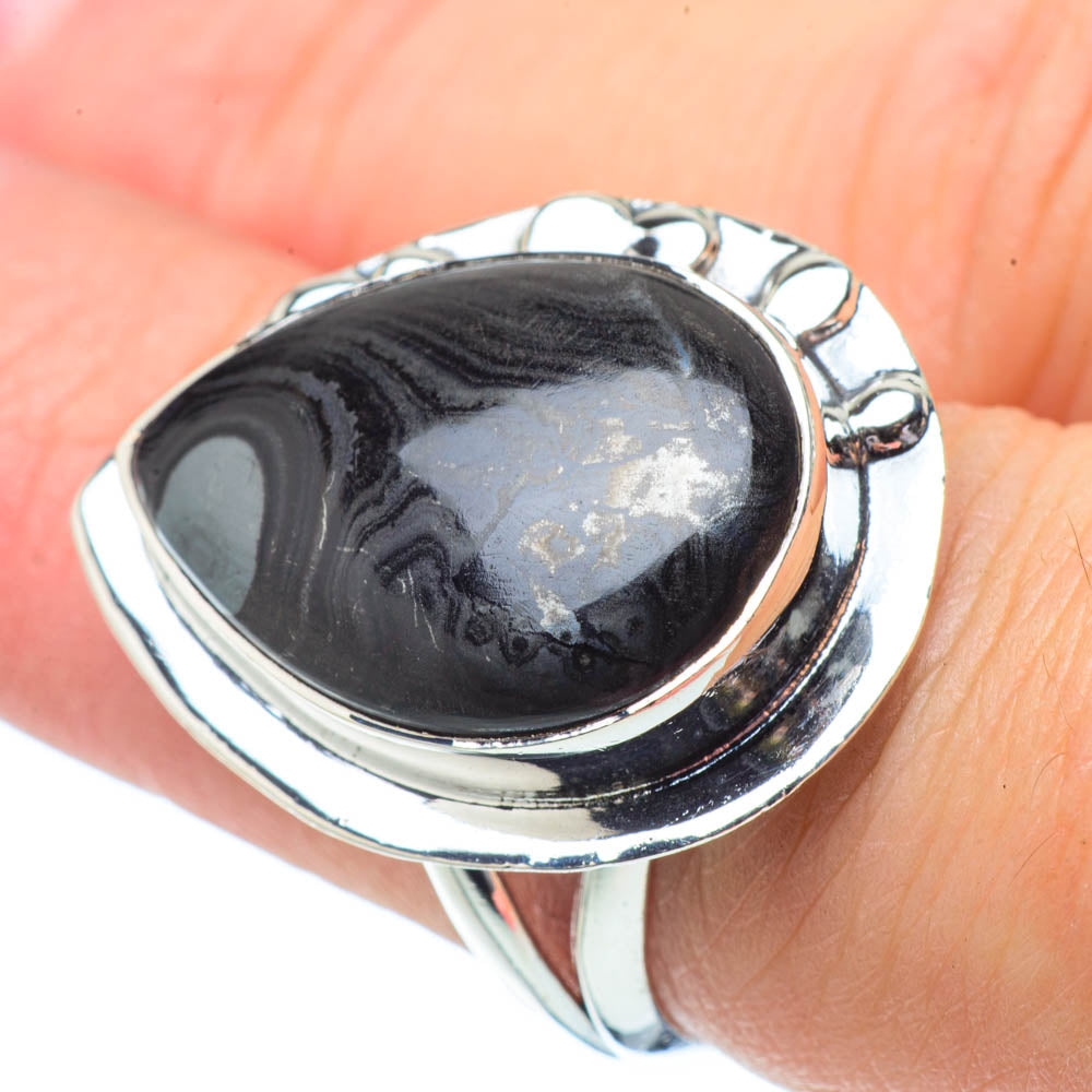Psilomelane Rings handcrafted by Ana Silver Co - RING32254