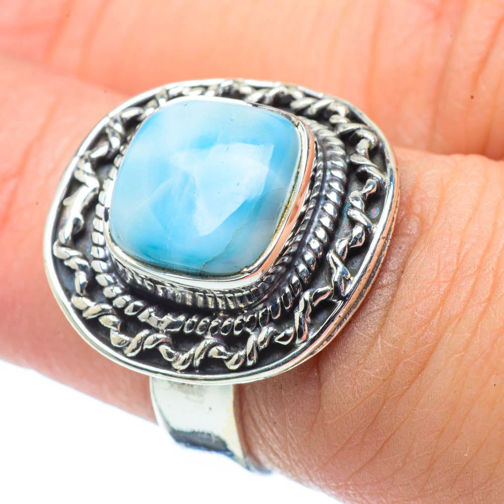 Larimar Rings handcrafted by Ana Silver Co - RING32260