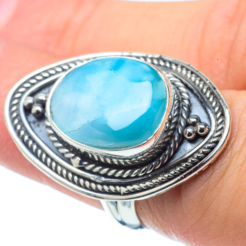 Larimar Rings handcrafted by Ana Silver Co - RING32264