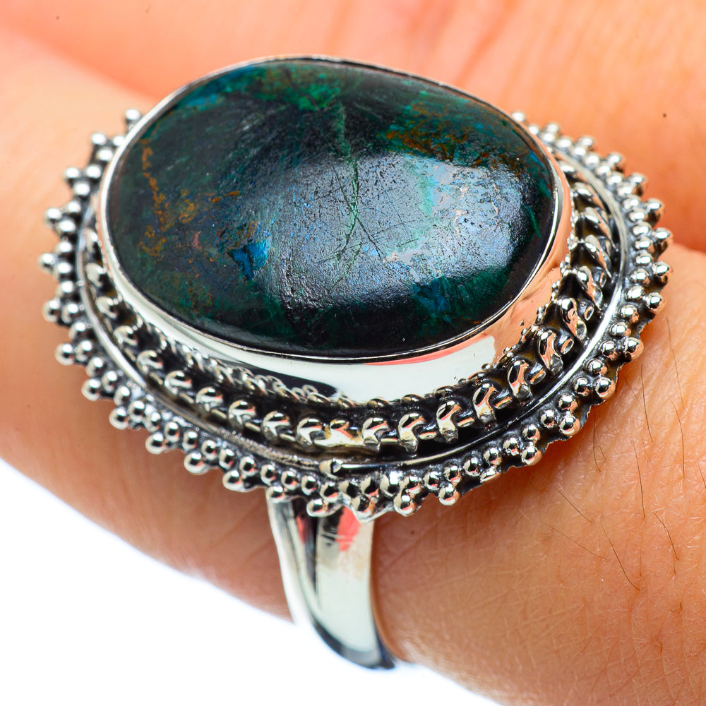 Chrysocolla Rings handcrafted by Ana Silver Co - RING32452