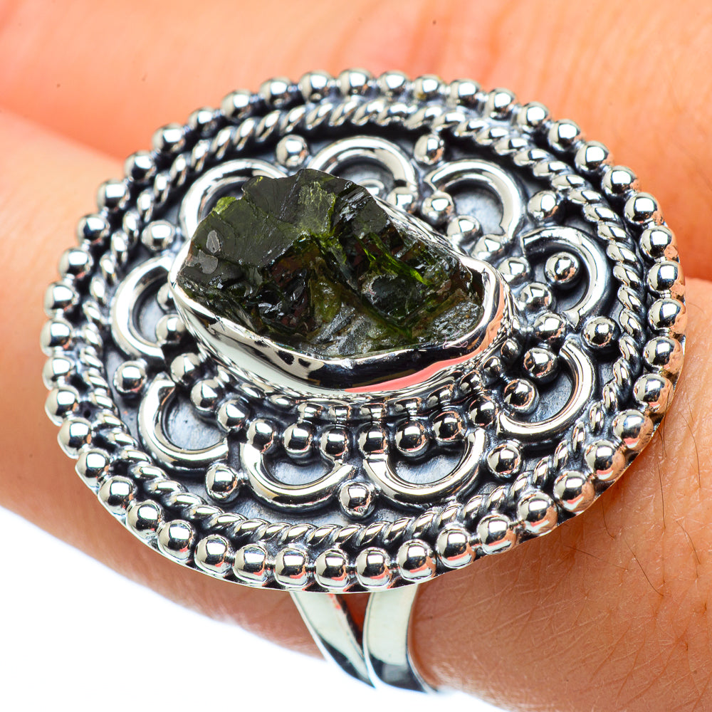 Chrome Diopside Rings handcrafted by Ana Silver Co - RING32462