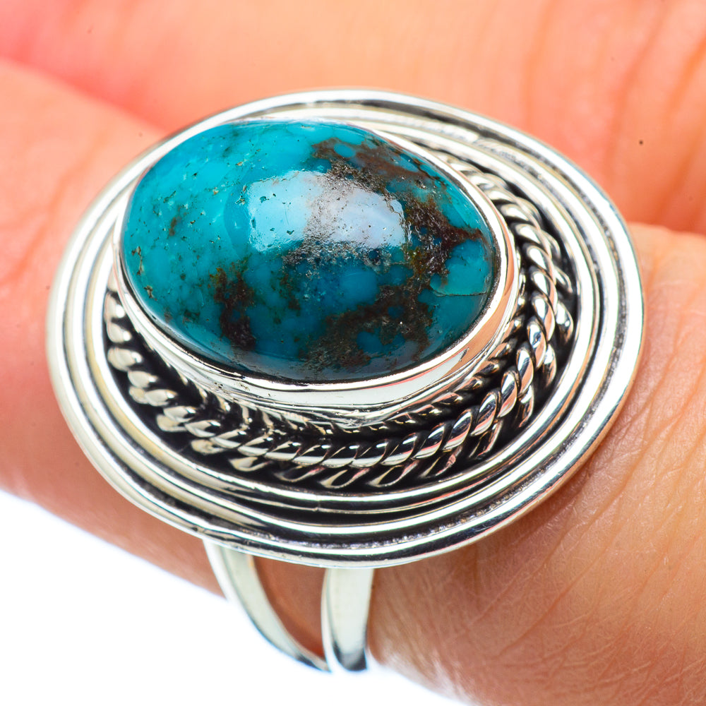 Tibetan Turquoise Rings handcrafted by Ana Silver Co - RING32496