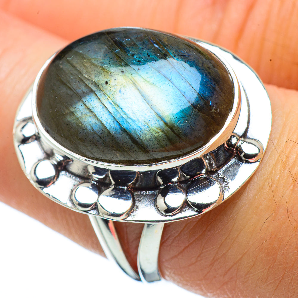 Labradorite Rings handcrafted by Ana Silver Co - RING32498
