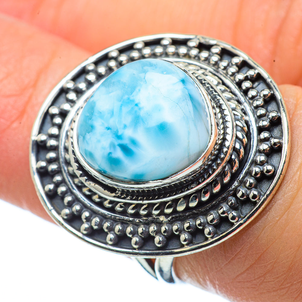 Larimar Rings handcrafted by Ana Silver Co - RING32500