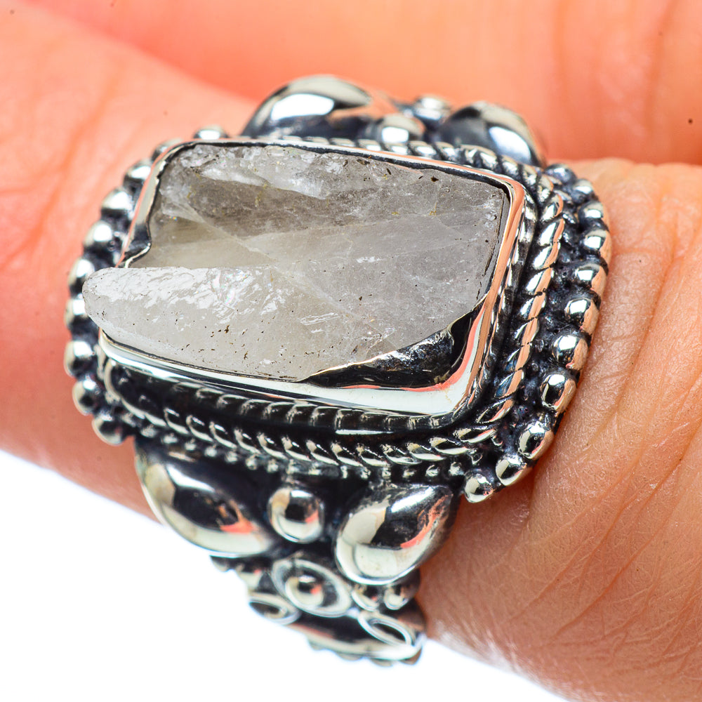Rainbow Moonstone Rings handcrafted by Ana Silver Co - RING32511
