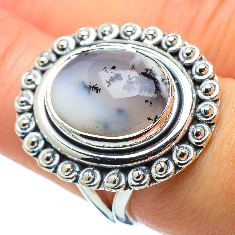 Dendritic Opal Rings handcrafted by Ana Silver Co - RING32529