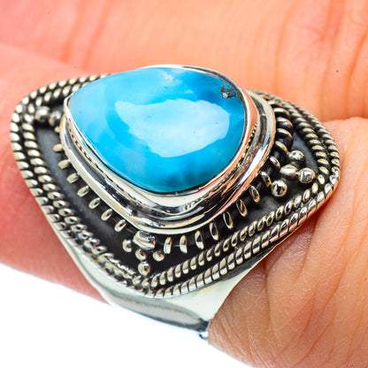 Larimar Rings handcrafted by Ana Silver Co - RING32828
