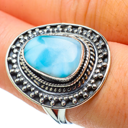 Larimar Rings handcrafted by Ana Silver Co - RING32831