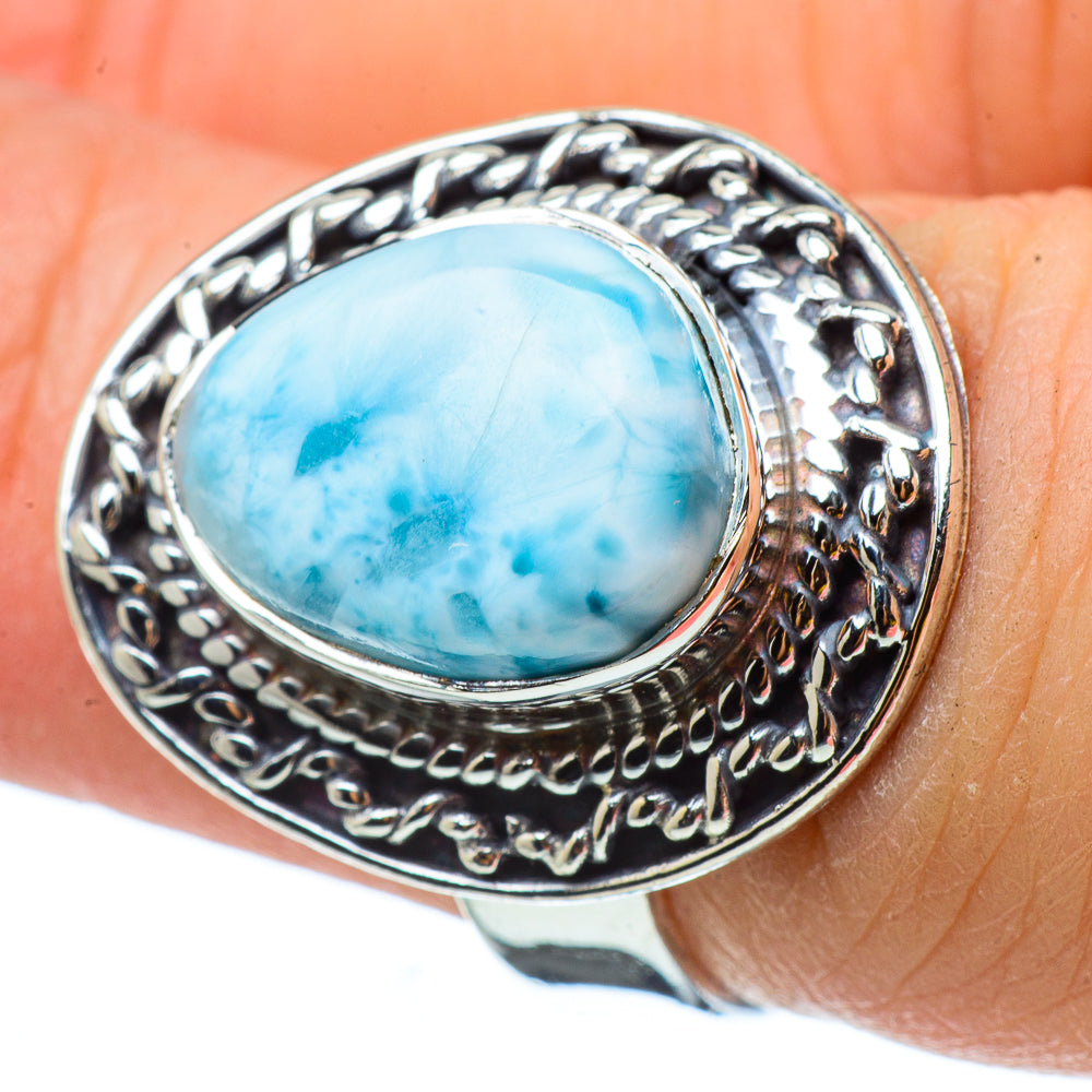 Larimar Rings handcrafted by Ana Silver Co - RING32951