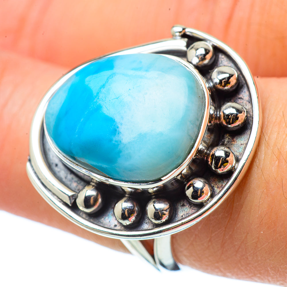 Larimar Rings handcrafted by Ana Silver Co - RING32952