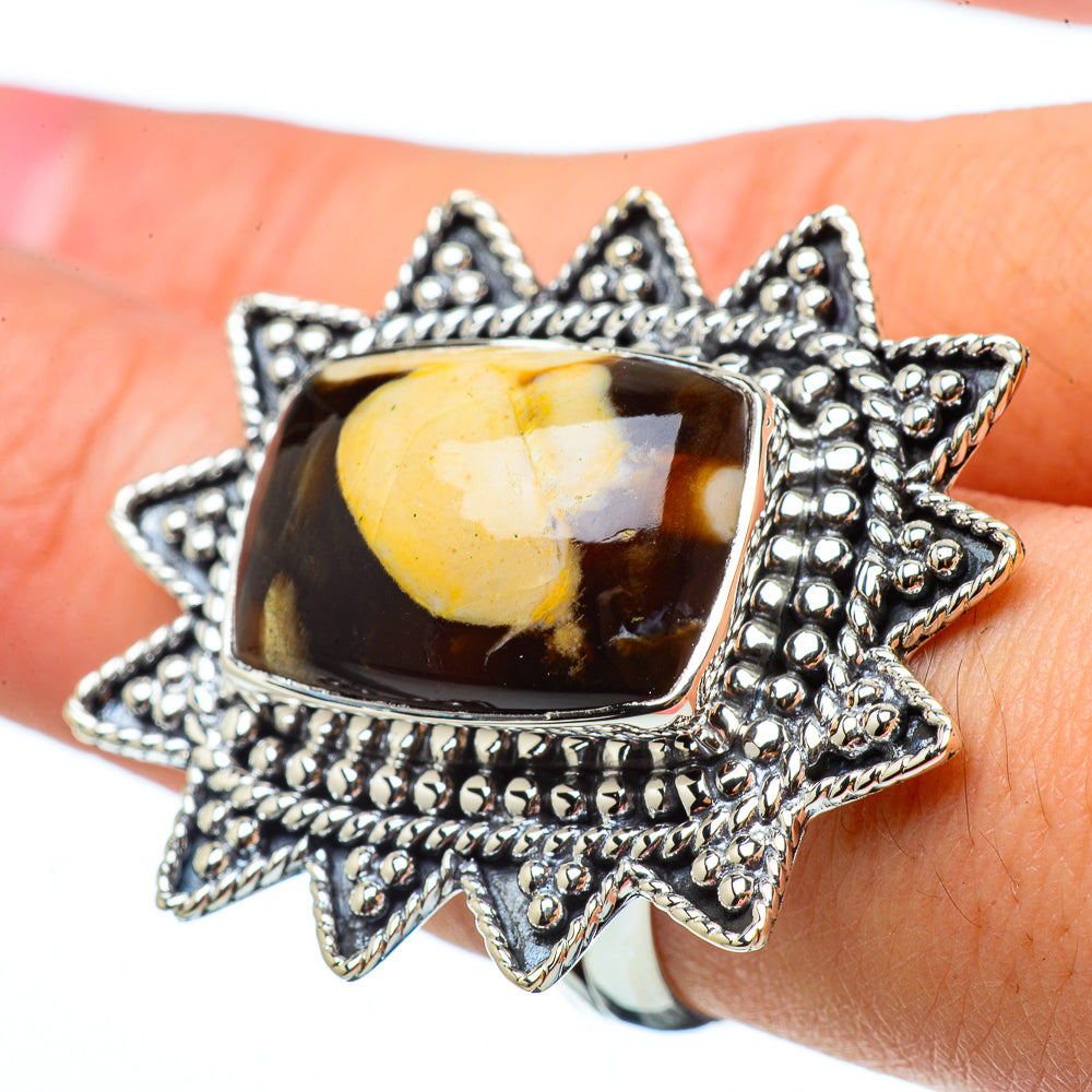 Peanut Wood Jasper Rings handcrafted by Ana Silver Co - RING33051