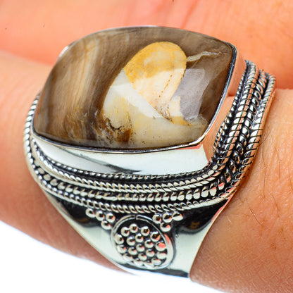 Peanut Wood Jasper Rings handcrafted by Ana Silver Co - RING33096