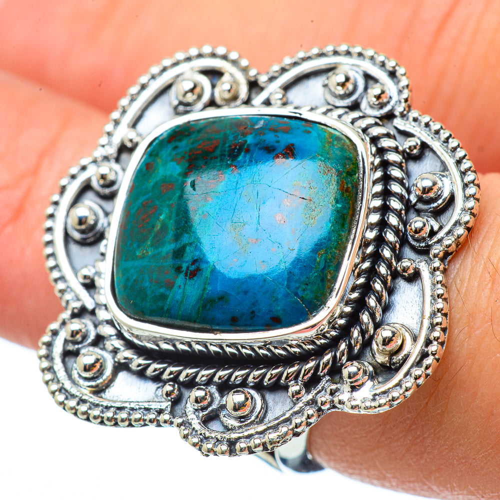 Chrysocolla Rings handcrafted by Ana Silver Co - RING33160