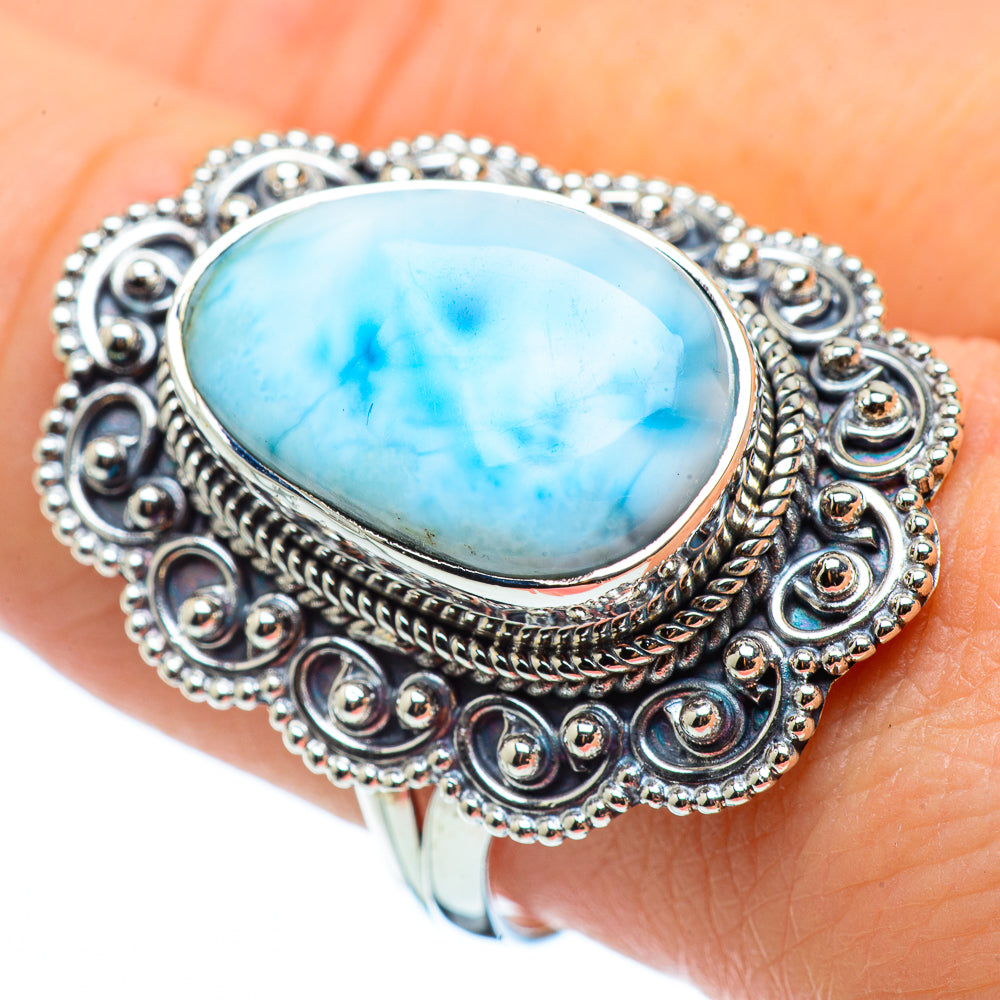 Larimar Rings handcrafted by Ana Silver Co - RING33224