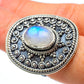 Rainbow Moonstone Rings handcrafted by Ana Silver Co - RING33246