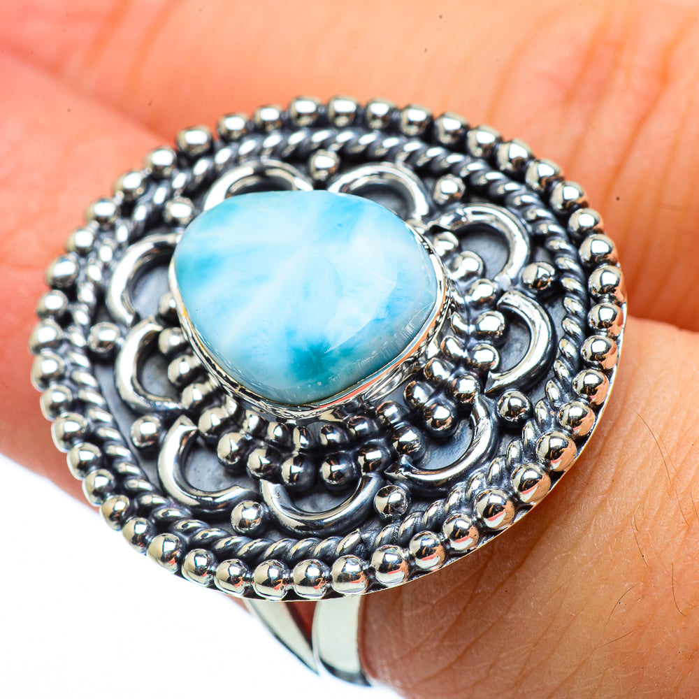 Larimar Rings handcrafted by Ana Silver Co - RING33335