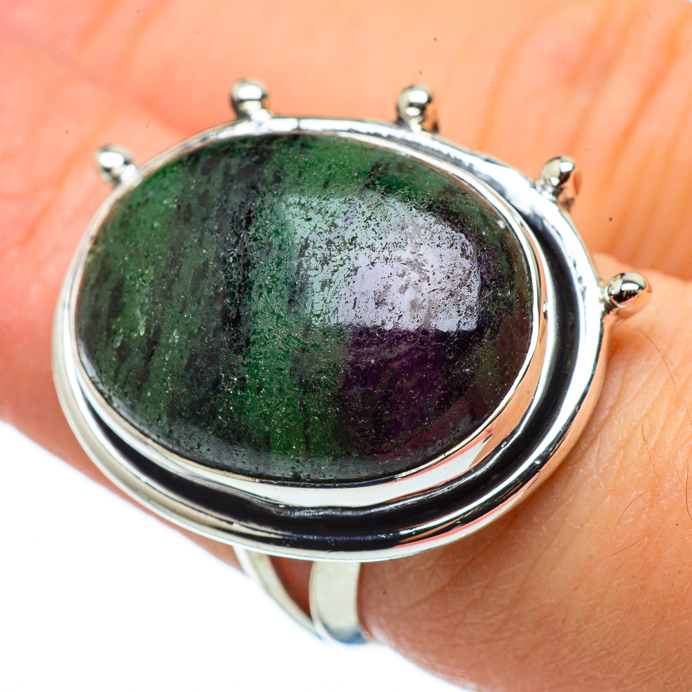 Ruby Zoisite Rings handcrafted by Ana Silver Co - RING33339