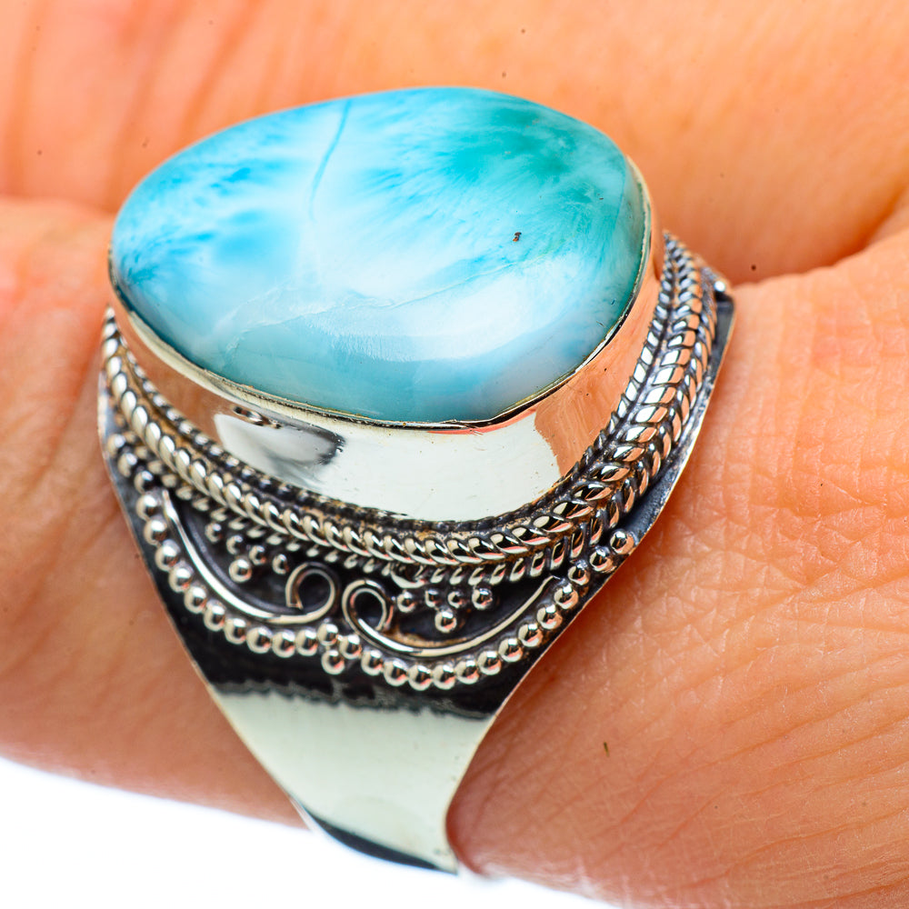 Larimar Rings handcrafted by Ana Silver Co - RING33362