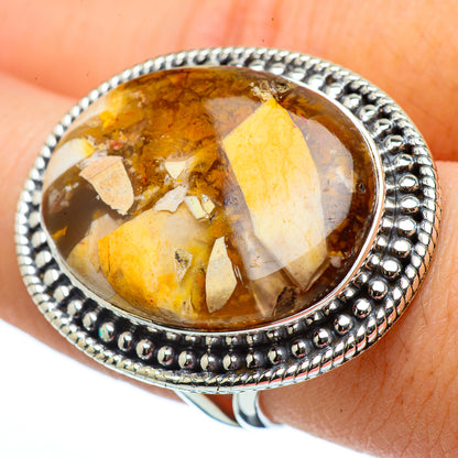 Brecciated Mookaite Rings handcrafted by Ana Silver Co - RING33408
