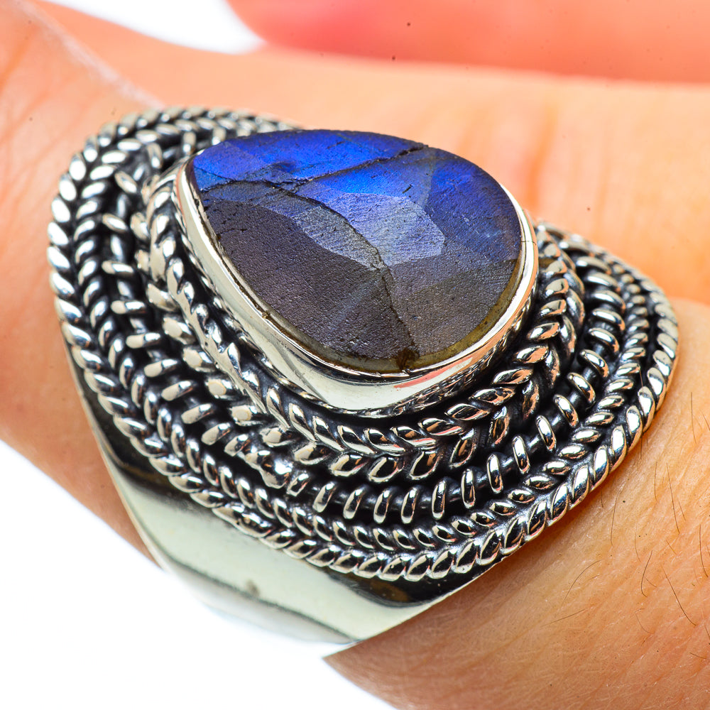 Labradorite Rings handcrafted by Ana Silver Co - RING33454
