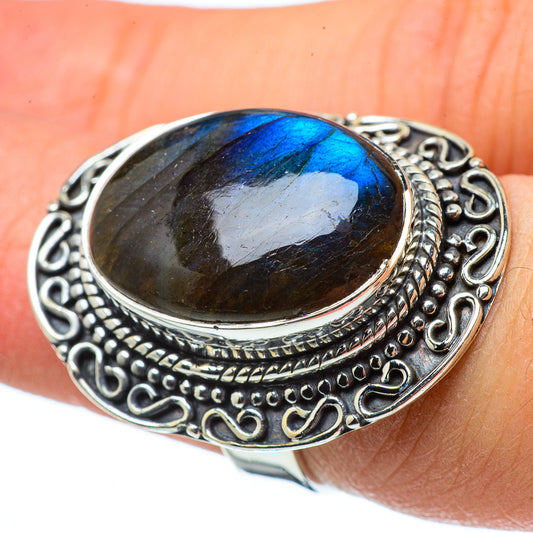 Labradorite Rings handcrafted by Ana Silver Co - RING33458