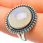 Rainbow Moonstone Rings handcrafted by Ana Silver Co - RING33481