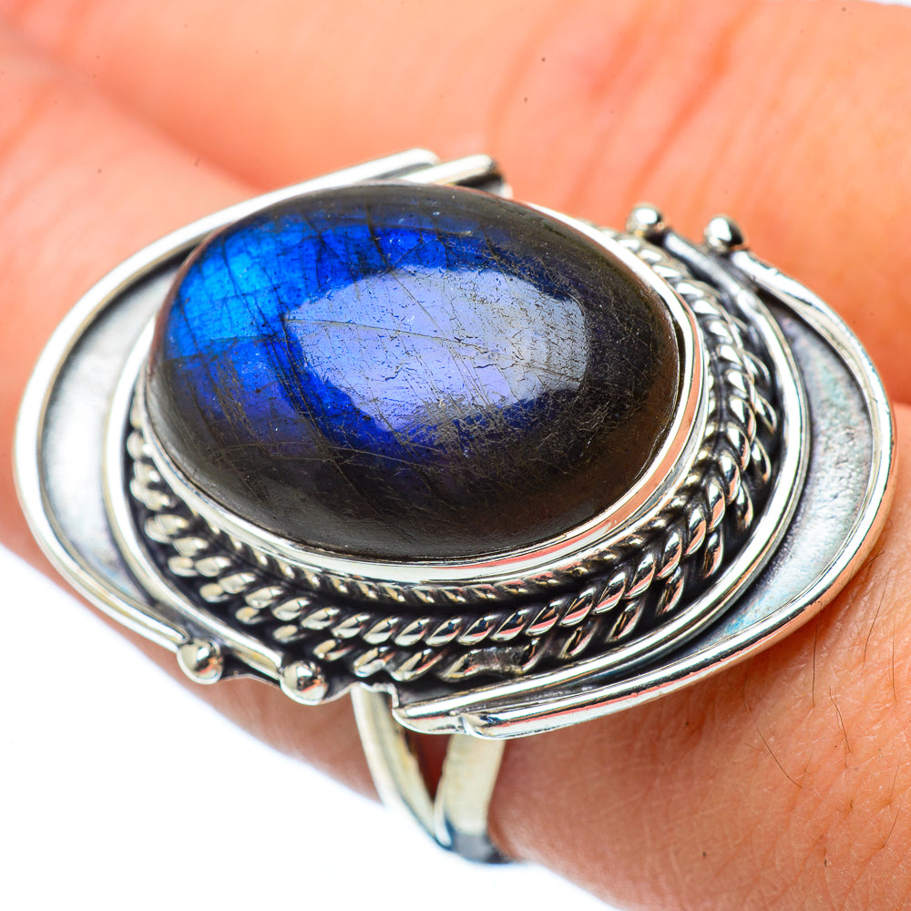 Labradorite Rings handcrafted by Ana Silver Co - RING33485