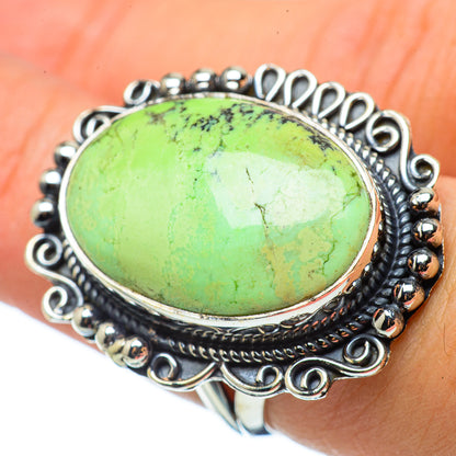 Lemon Chrysoprase Rings handcrafted by Ana Silver Co - RING33522