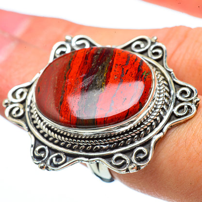 Brecciated Red Jasper Rings handcrafted by Ana Silver Co - RING33533
