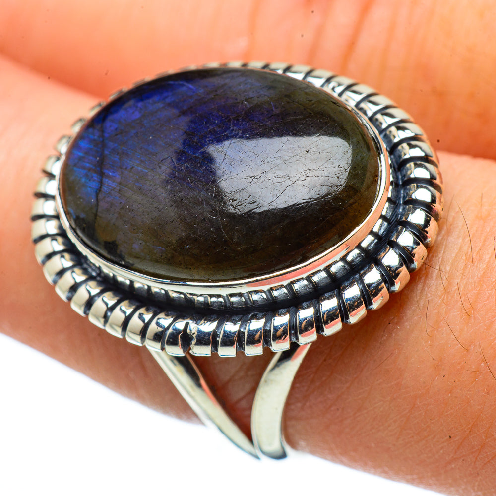 Labradorite Rings handcrafted by Ana Silver Co - RING33539