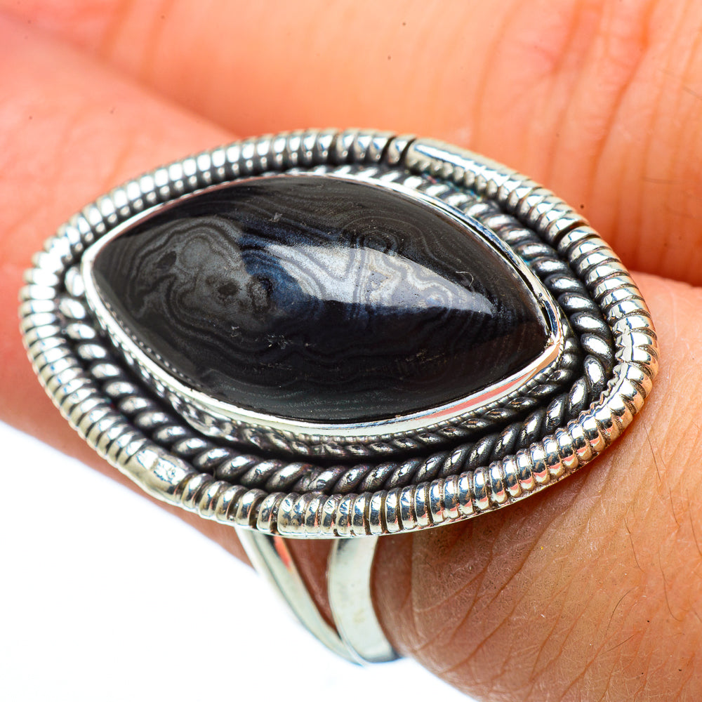 Psilomelane Rings handcrafted by Ana Silver Co - RING33557