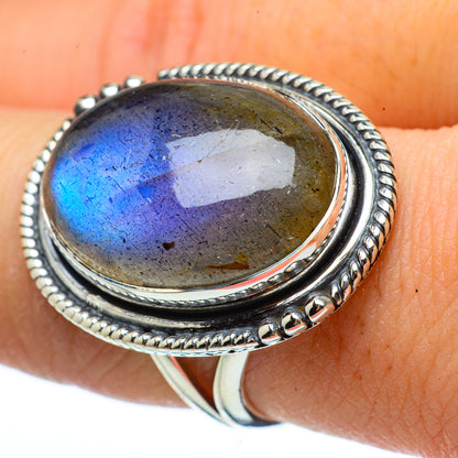 Labradorite Rings handcrafted by Ana Silver Co - RING33566
