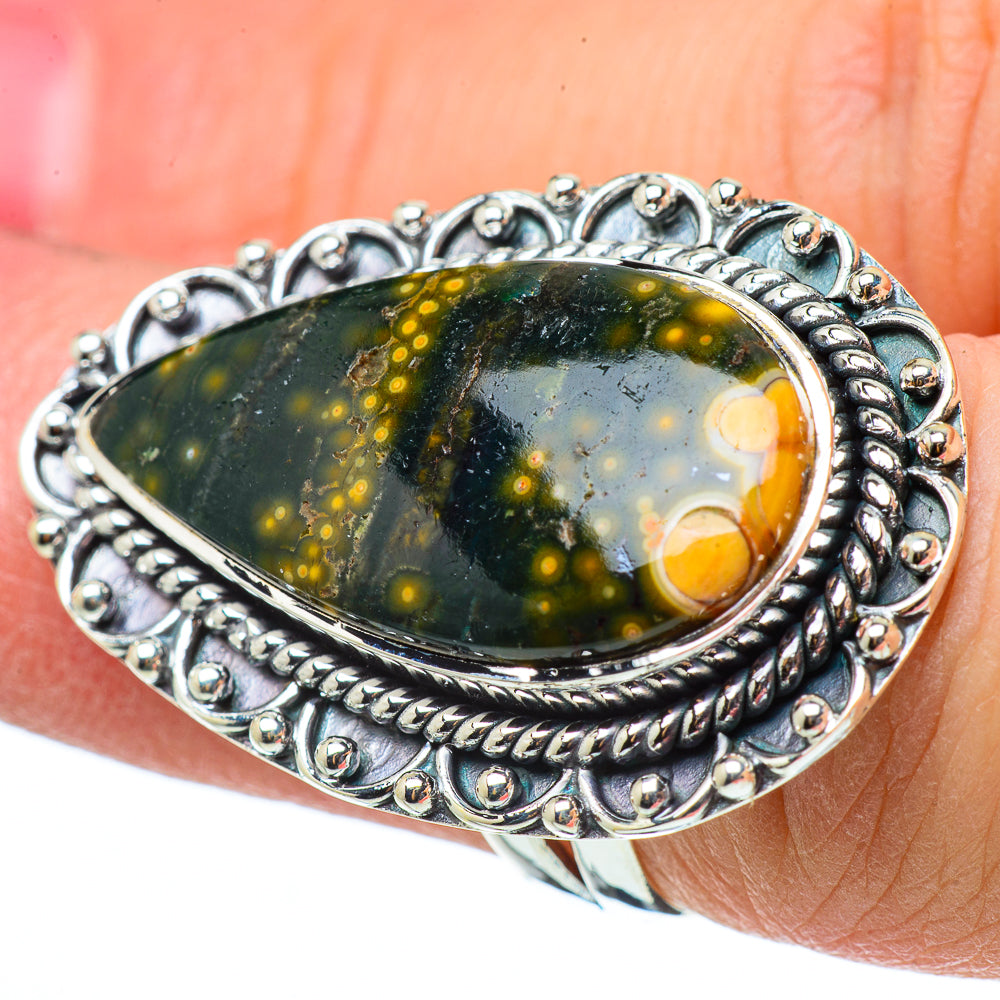 Ocean Jasper Rings handcrafted by Ana Silver Co - RING33579