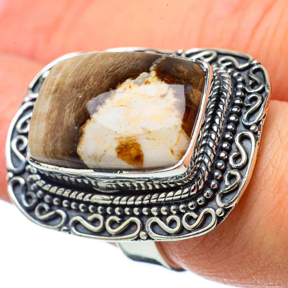Peanut Wood Jasper Rings handcrafted by Ana Silver Co - RING33599