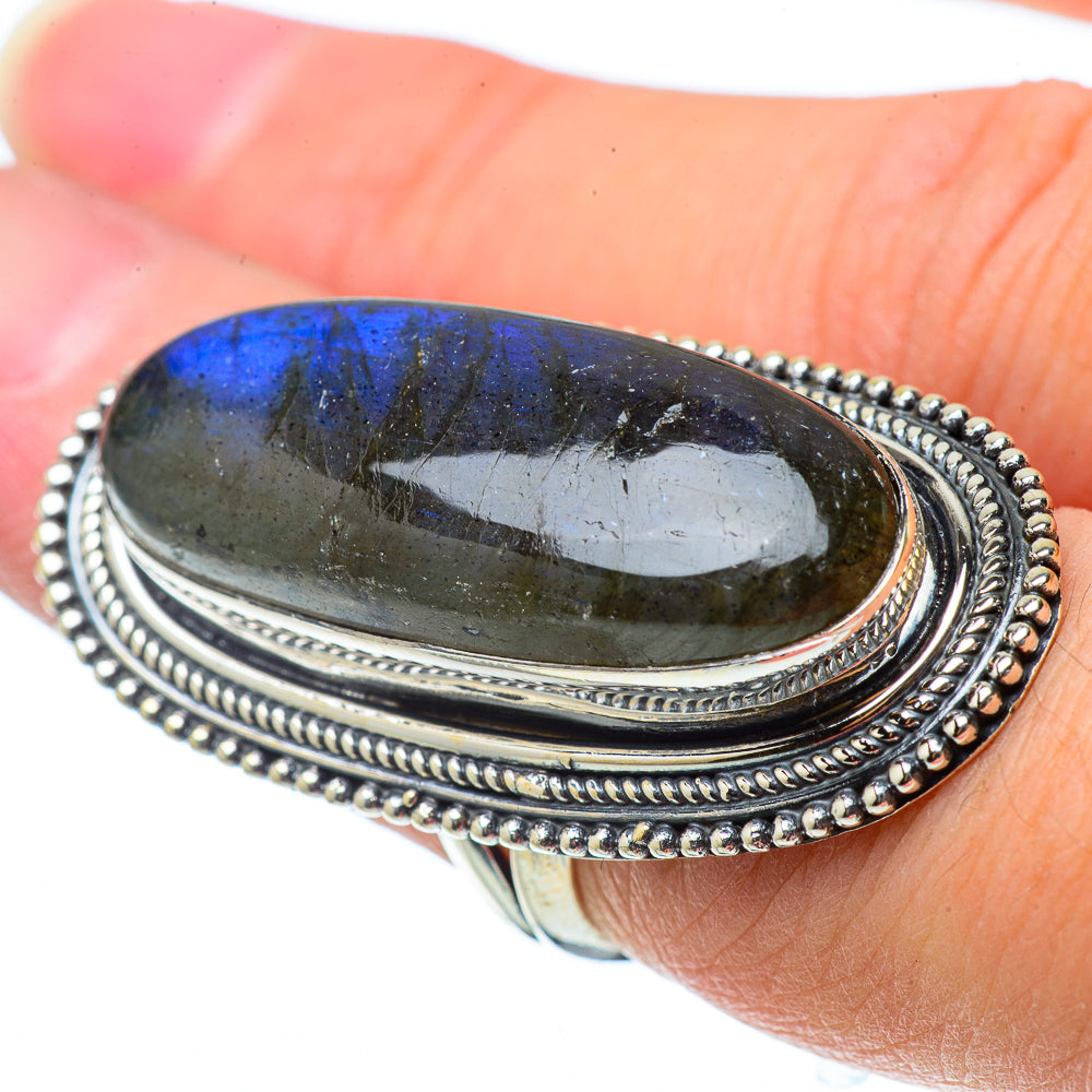 Labradorite Rings handcrafted by Ana Silver Co - RING33612