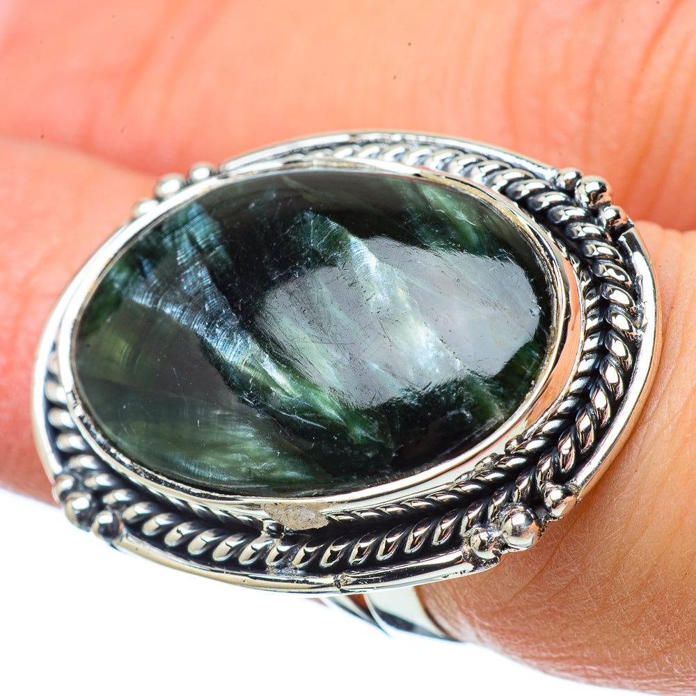 Seraphinite Rings handcrafted by Ana Silver Co - RING33614