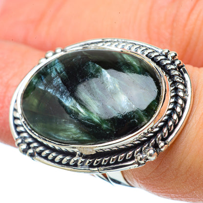 Seraphinite Rings handcrafted by Ana Silver Co - RING33614