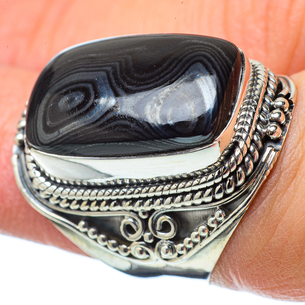 Psilomelane Rings handcrafted by Ana Silver Co - RING33620