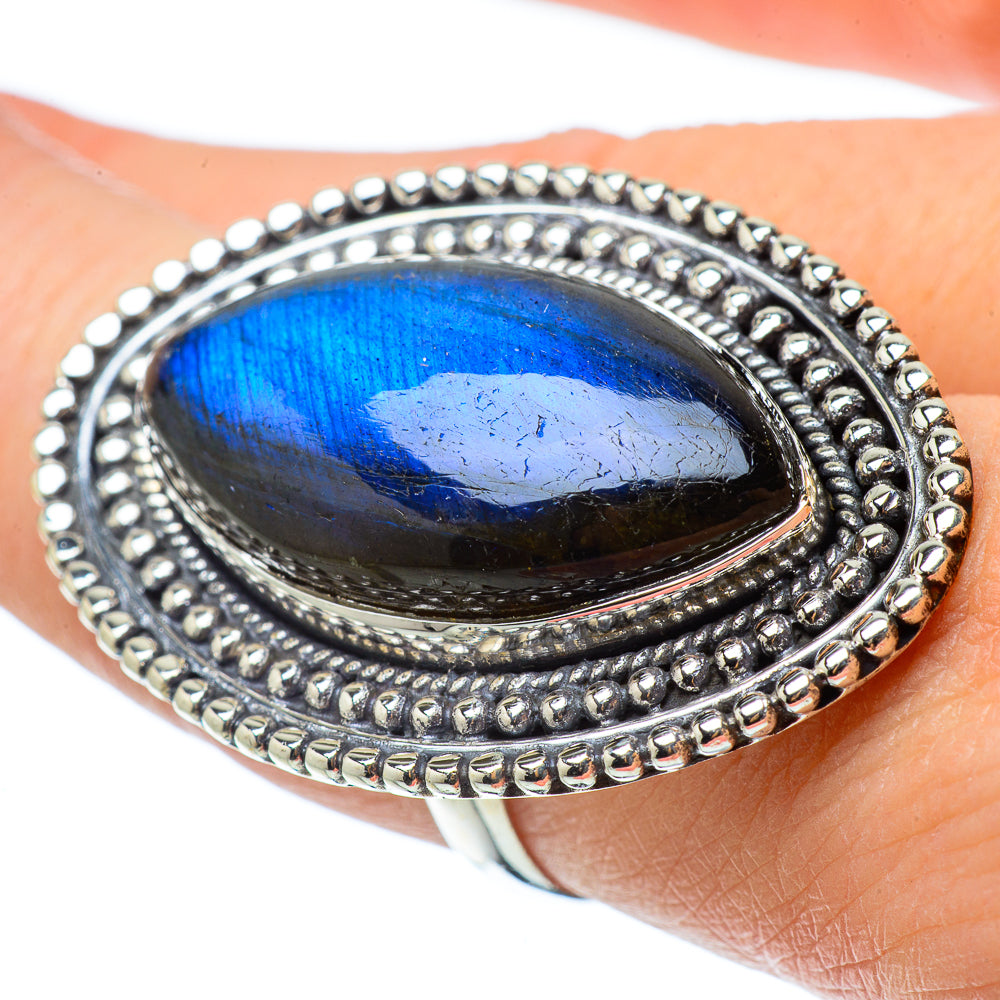 Labradorite Rings handcrafted by Ana Silver Co - RING33647